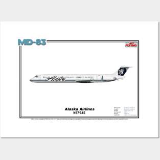 McDonnell Douglas MD-83 - Alaska Airlines (Art Print) Posters and Art